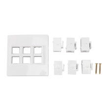 6-Port Cat 6 Female Wall Plate for Cat6 6a 5 5e