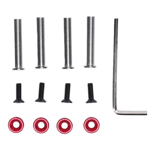 (Red) 4 Pcs Anodized PC Case Fan Screws Red for Water Cooling