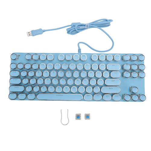 (Blue) 87 Key RGB Backlit Mechanical Gaming Keyboard Blue