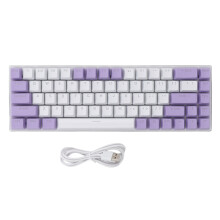 (Gray Black) 60% RGB Blue Switch 68 Keys Wired Gaming Keyboard