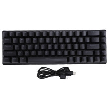 (White) 68 Key Wired Mechanical Keyboard RGB Blue Switch 60% Gaming Black