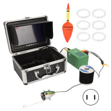 (UK Plug) Underwater Fishing Camera 1000TVL 7in LCD Depth Temp Waterproof