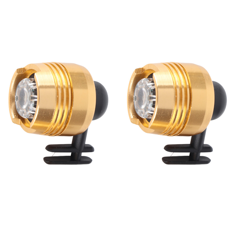 (Gold) 2PCS Shoes Headlights Aluminum Alloy Waterproof LED Flashlights Gold-image-OPC-PKYW2GS-NEW