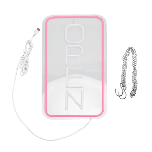 LED Neon Open Sign Dimmable USB Light for Bars Shops