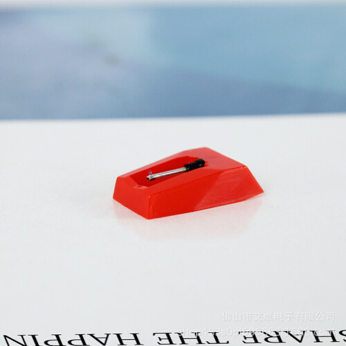 Ruby phonograph stylus aluminum rod piezoelectric red