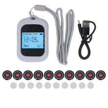 10 in 1 Wireless Call Bell Waterproof Pager for Restaurant Hotel Cafe