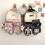 Japanese Ulzzang College Wind Backpack Small Transparent Black 2