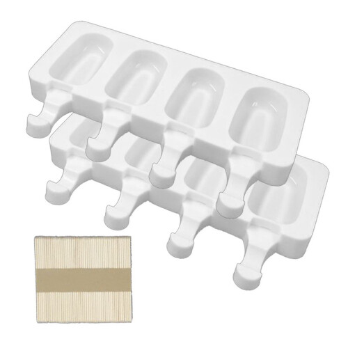4 even silicone ice cream mold large + 50 sticks 1