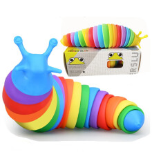 Caterpillar Vent Decompression Fidget Slug Puzzle Rainbow Mix Boxed