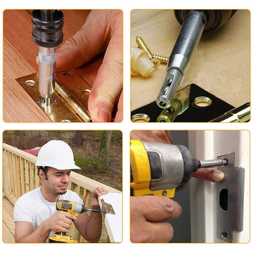 Door Window Hinge Hole Opener Hex Drill Bit Set High Speed Steel 2