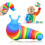 Caterpillar Vent Decompression Fidget Slug Puzzle Rainbow Mix Boxed 5