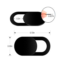 Ultra Thin Webcam Cover for Computers Laptops Tablet 6PCS Black