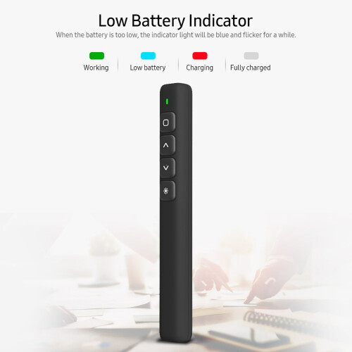2.4G Wireless Presenter Remote with USB Receiver, Black 2