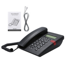 Desktop Battery-free Telephone with Caller ID Black(US)