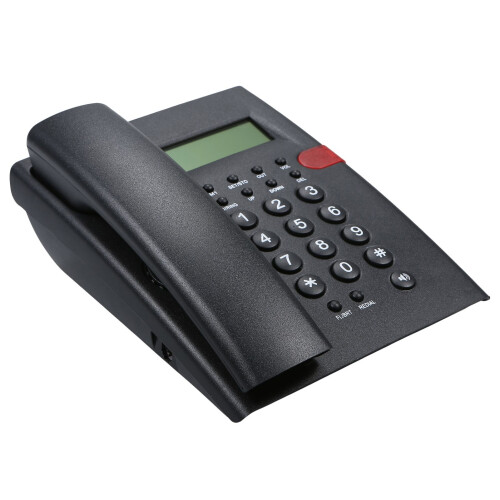 Desktop Battery-free Telephone with Caller ID Black(US) 2
