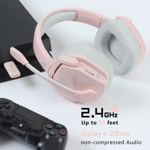 NUBWO G06 Wireless Gaming Headset 2.4G+Bluetooth Black Red 2
