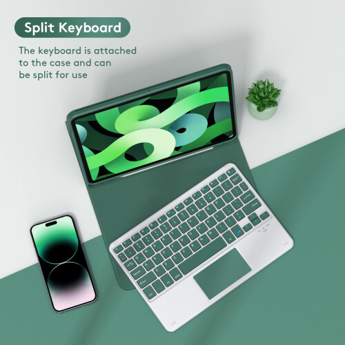 Wireless BT Keyboard USB Keypad with PU Case for Tablet Air2/Pro 9.7in 2