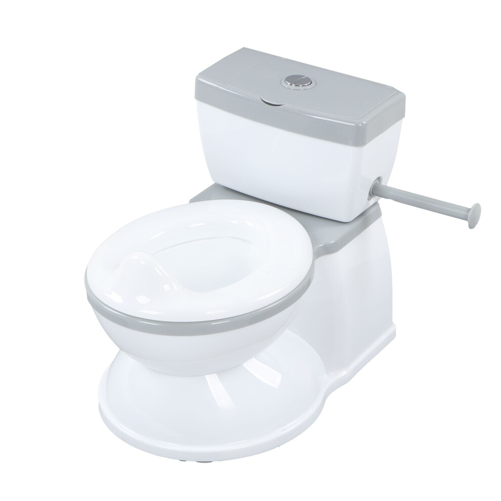 Multifunction Toddler Potty Training Toilet Seat with Flushing Sound & Toilet Paper Holder – Grey-image-OPC-PKYWBVH-NEW