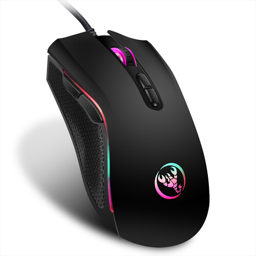 HXSJ A869 Wired Gaming Mouse 3200DPI 7 Button LED Optical Mouse 1