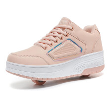 Skateboarding Shoes With Wheels Telescopic Size 41EU Pink For Children And Youth Outdoor Training