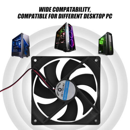 2PCS 120mm High Airflow Low Noise PC Case Fan 4P 1