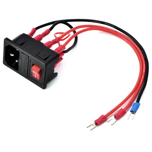 Utype Plug 10A Power Switch Adapter Socket with Fuse for 3D Printer 2