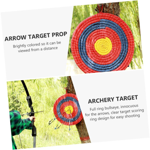 Straw Material Archery Target Hand Woven Portable Ring Grass Target 50 Cm Diameter 2