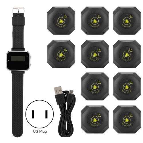 Wrist Watch Pager Receiver Wireless Smart Calling Button