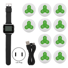 Wristwatch Receiver+10*Green White Pager (CTW06+CTT23)