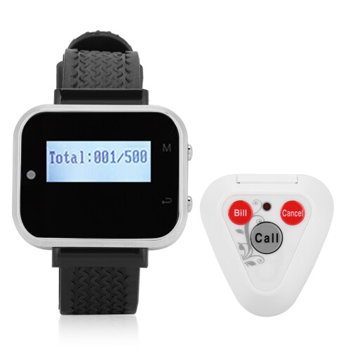 CTW05+CTT33 Wireless Watch Receiver 10 Triangular Pager 2