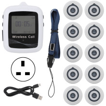 Wireless Waiter Calling System 10 Pagers Watch Receiver
