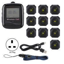 Restaurant Paging System 10pcs Black Wireless Pager