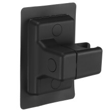 Shower Head Holder Strong Adhesive, Adjustable Handheld Shower Wand Clips, No Drilling Square Black