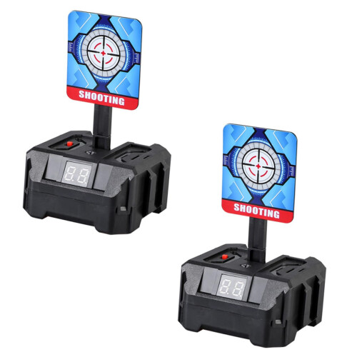 Auto Scoring Archery Target 2 Pack LED Light Sound Effects Easy Assembly For Skill Improvement