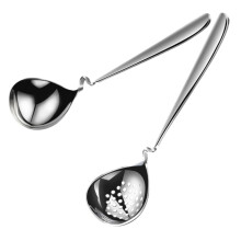 Stainless Steel Soup Spoon Colander Set 2-Piece Rice Spoon Hot Pot Ladle Kitchen Utensils Easy Storage