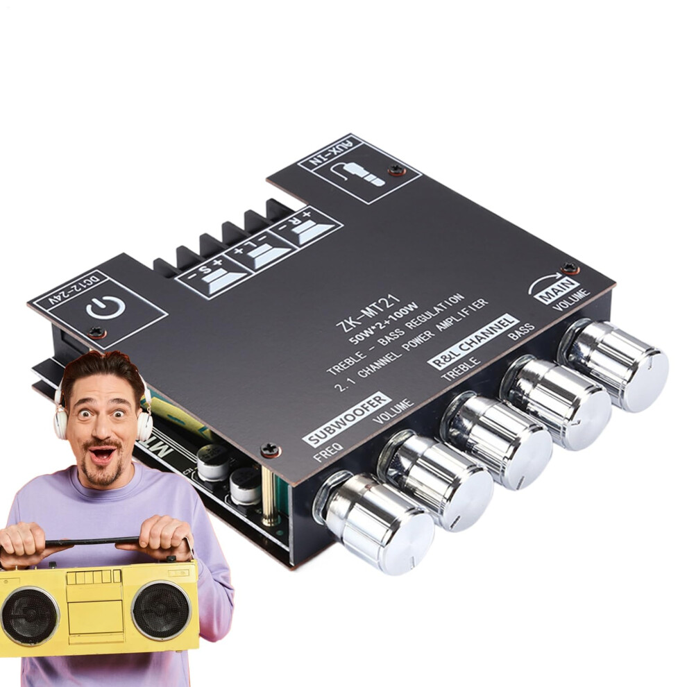 Wireless Amplifier Board 2.1 Channel 100W Subwoofer Wireless Audio Receiver For Outdoor Events Home Theater 9393856214815