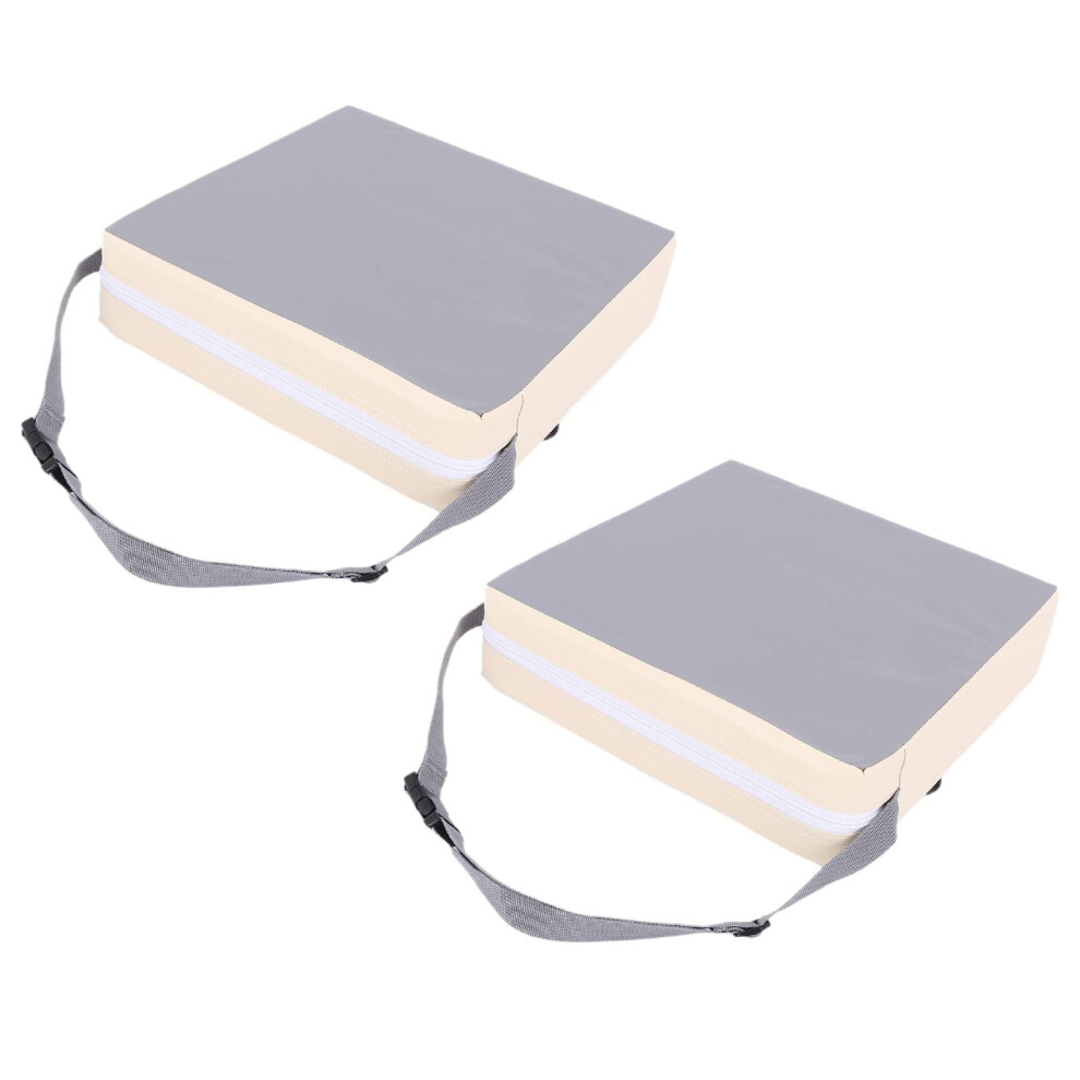 2X Chair Increasing Cushion, Portable Adjustable Dismountable Highchair Booster Pad For Baby Toddler Kids