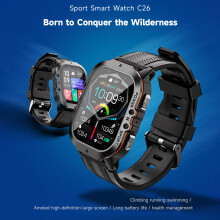 C26 Bracelet 1.96" AMOLED Fitness Tracker 1ATM BT Call Blood Oxygen