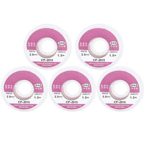 5pcs BGA Solder Wick Desoldering Wire Braid Solder Remover Wire 1.5m