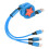 3 in 1 Retractable Charging Cable for iOS Type C USB Red 1