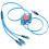 3 in 1 Retractable Charging Cable for iOS Type C USB Red 2