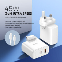 Oraimo PowerGaN 45W Fast Charging Charger Kit Type-C to Type-C