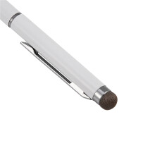 Universal Capacitive Stylus Pen with Cloth Head for iOS/Samsung – White