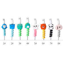Silicone Cable Protector Spiral for Phones Data Lines Cute Animal