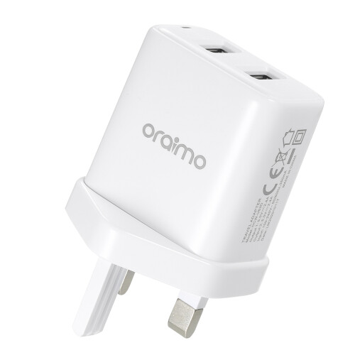 Oraimo 5.0V/2.1A Dual USB Fast Wall Charger with LED Indicator