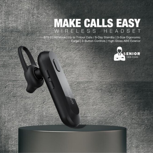 oraimo Senior BT5.0 Single-Side Talking Wireless BT Headsets