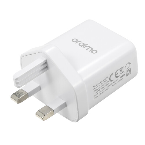 Oraimo 5.0V/2.1A Dual USB Fast Wall Charger with LED Indicator 1