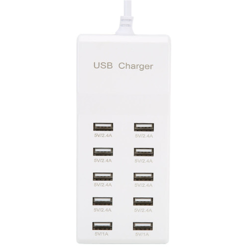 10-Port USB Fast Charging Adapter 5V 10A 1