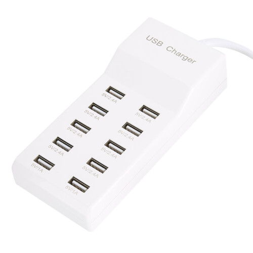 10-Port USB Fast Charging Adapter 5V 10A 2