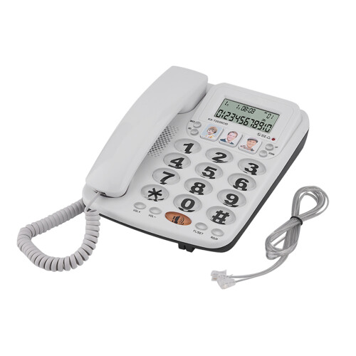 2-line Corded Phone Speakerphone Speed Dial Caller ID